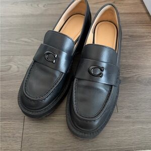 Black coach loafers